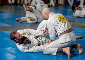 Two men doing Jiu Jitsu