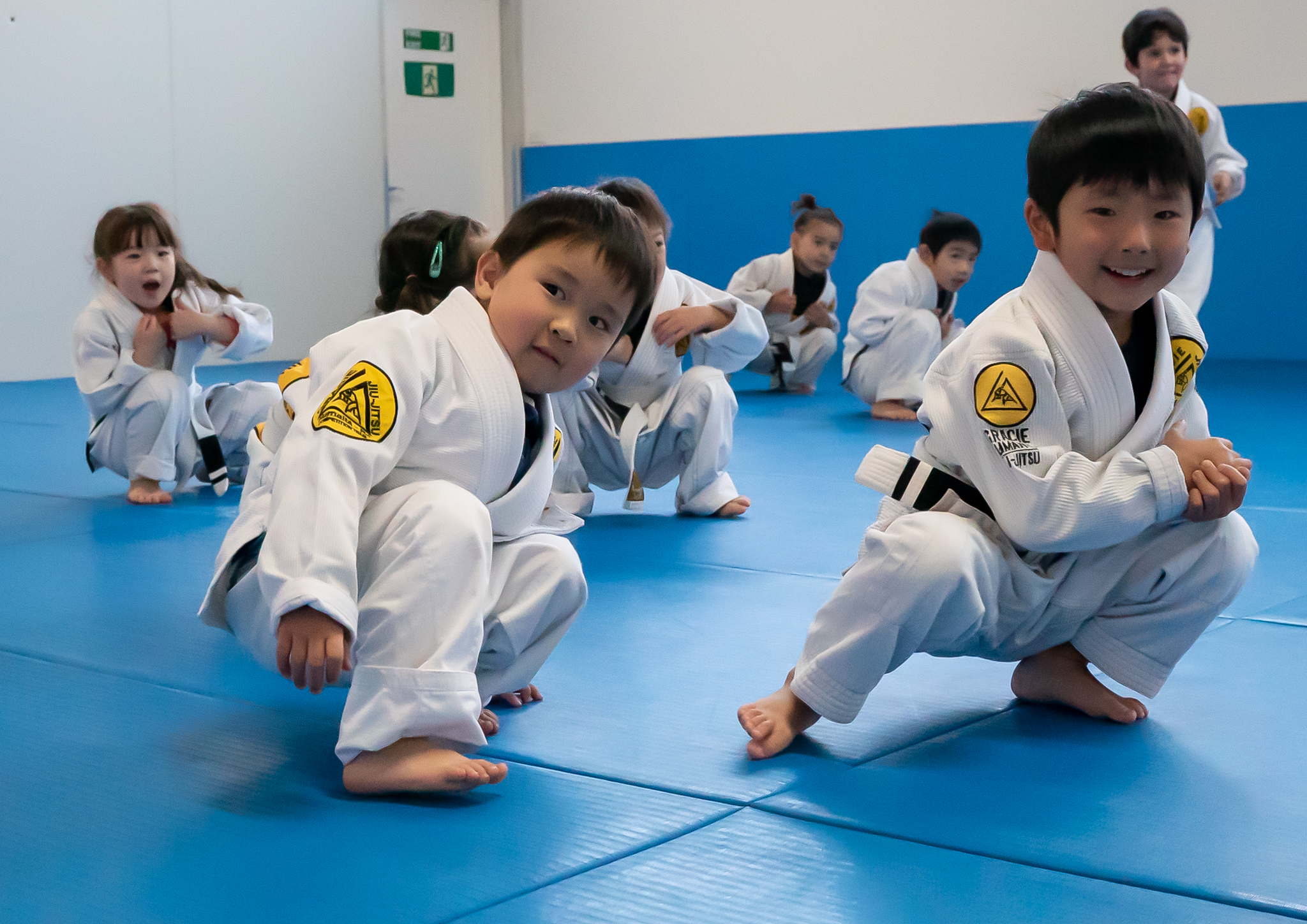 two kids in a gi 