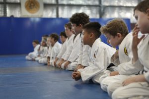 kids in Jiu jitsu class 